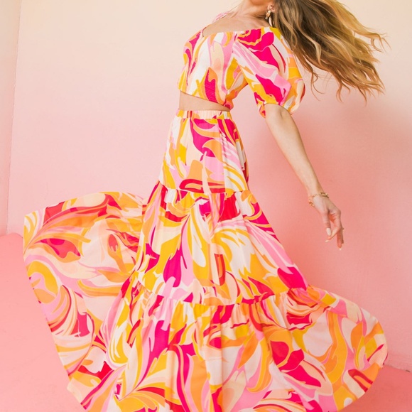 Flying tomato LOVED BY YOU WOVEN SKIRT and Top set - Picture 2 of 9